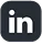 Ikona LinkedIn z białym napisem 'in' na ciemnoniebieskim tle.
