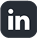 Ikona LinkedIn z białym napisem 'in' na ciemnoniebieskim tle.
