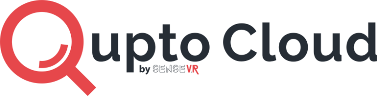 Logo QA Pro Cloud with stylized magnifying glass and red check mark in text