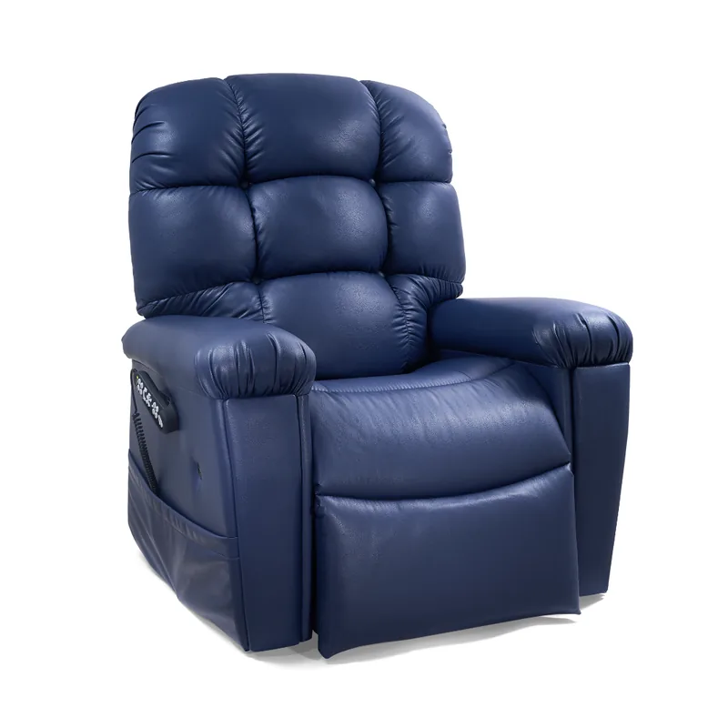 Golden Cloud Supreme power lift recliner reclined past flat in the Twilight Tilt position.