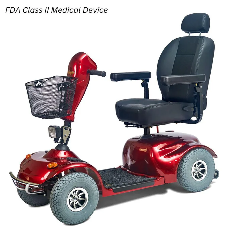 Golden Avenger heavy duty mobility scooter with a full-size captain's seat.