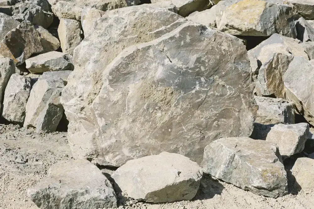 Flat rock stepping stone flipped up on edge | Skaglund Quarry | Arlington, WA