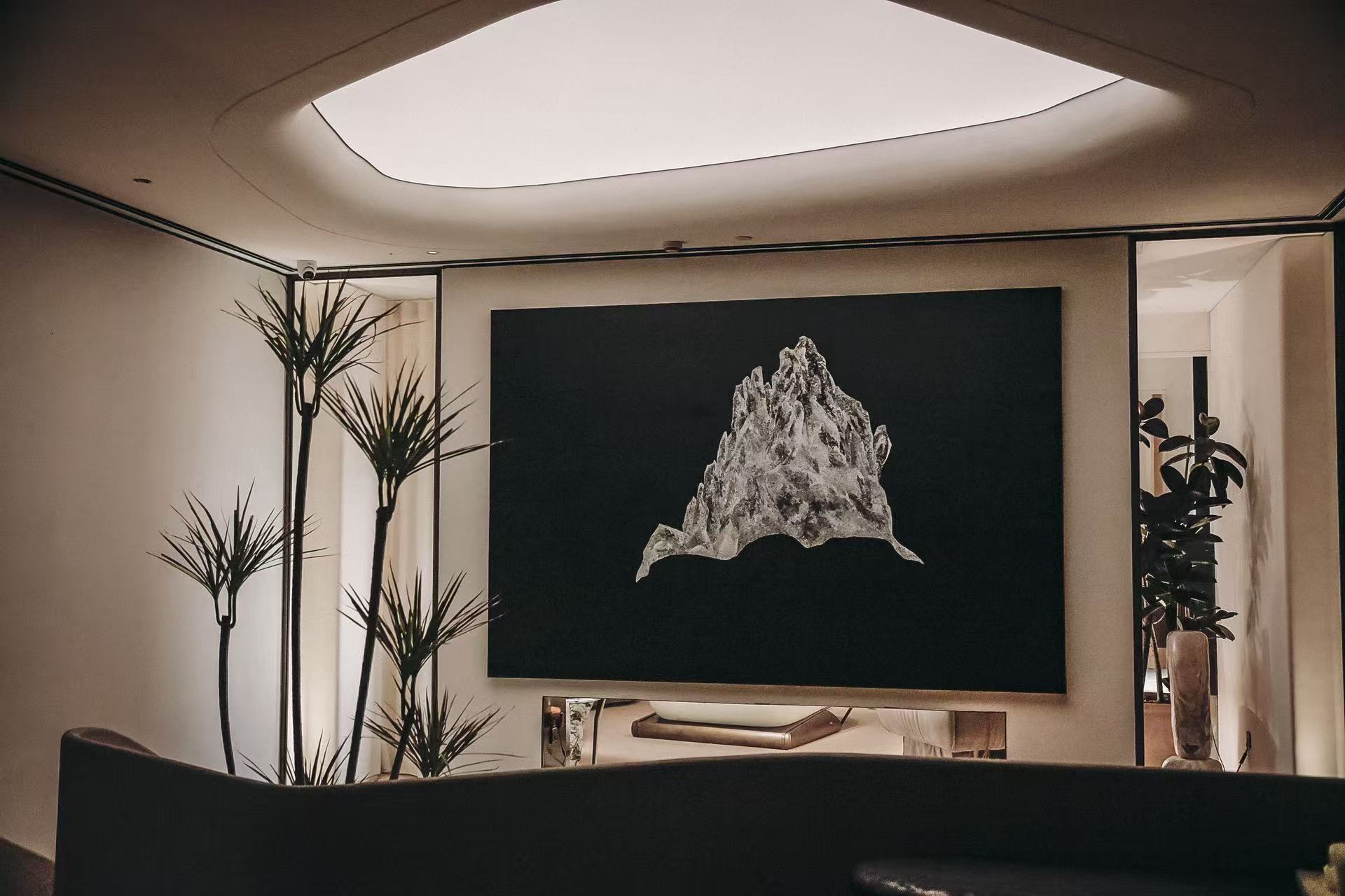 Installation view of The Courage of Creation exhibition featuring work by TJ Ren