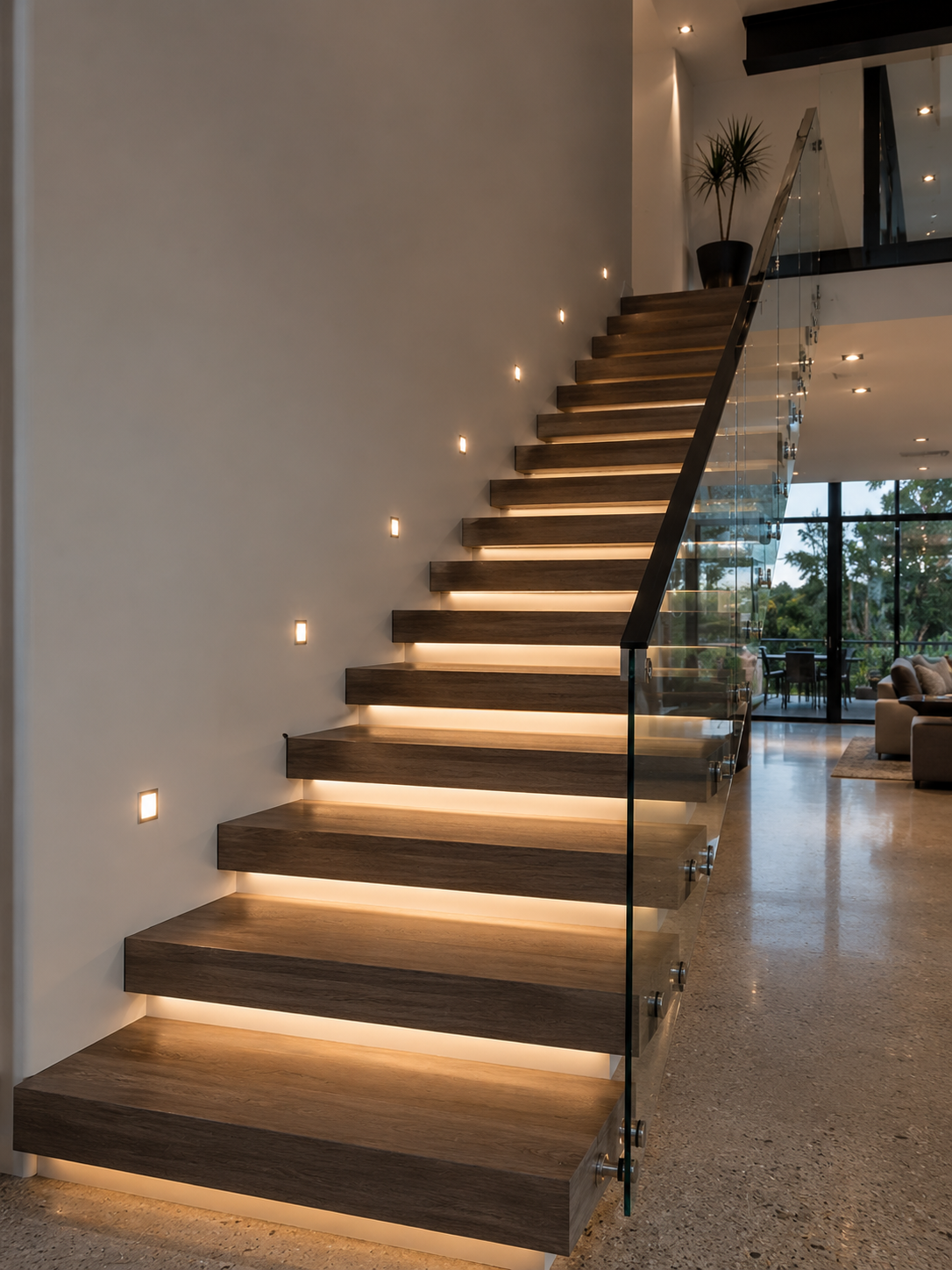 Floating Stairs & Modern Railings