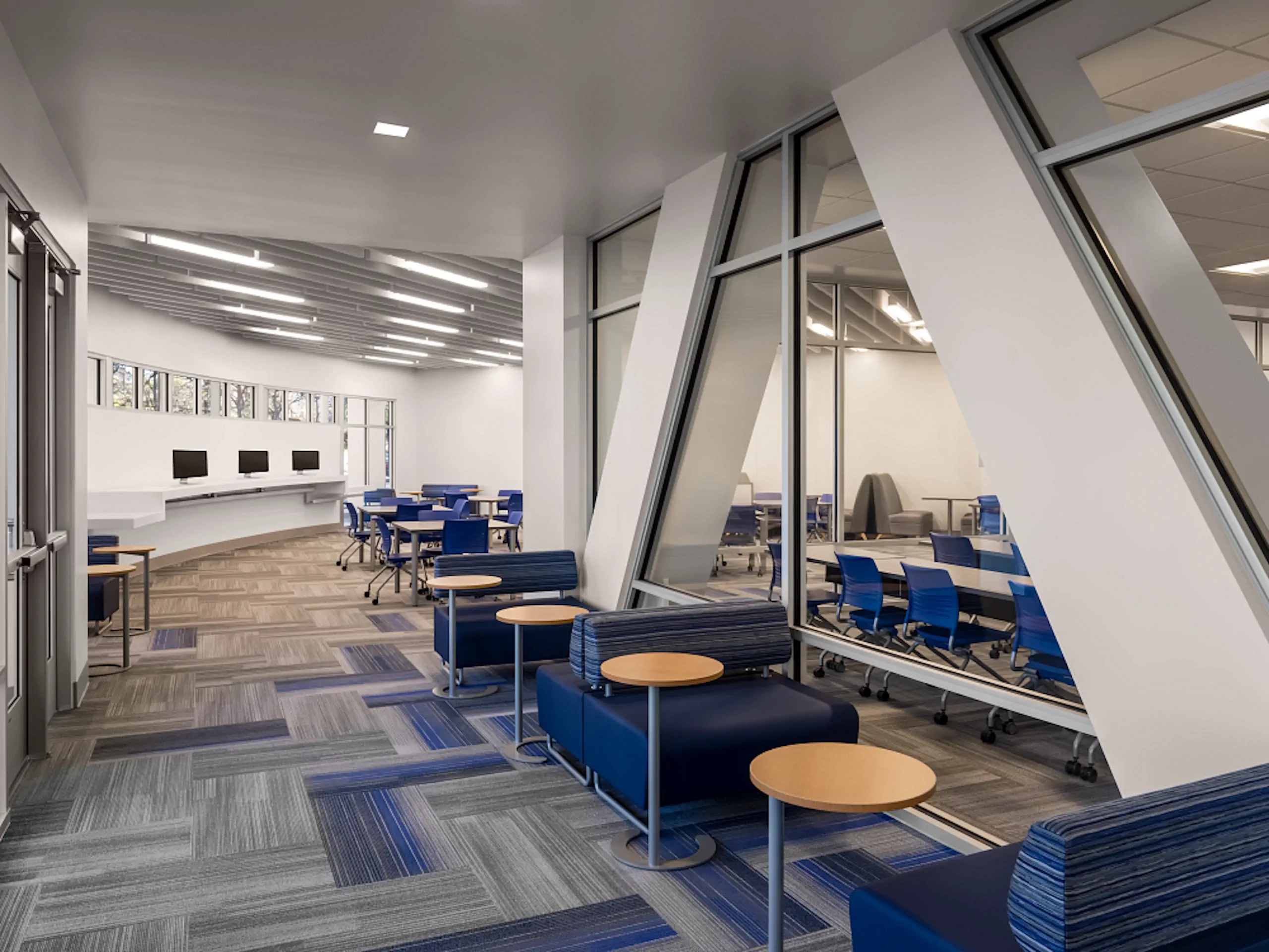 Lounge and lobby seating area with modern furniture