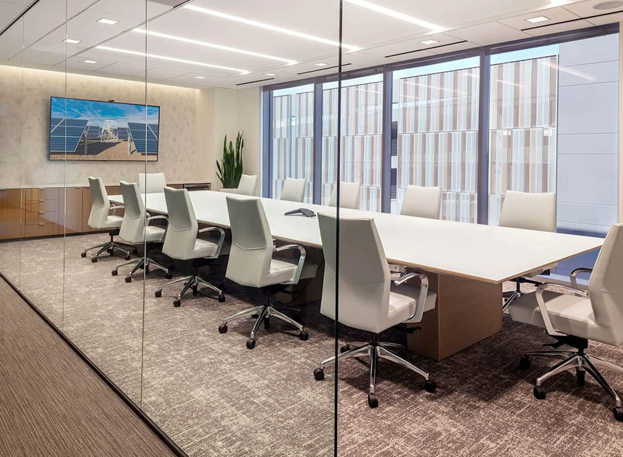 Conference room with boardroom table and executive seating