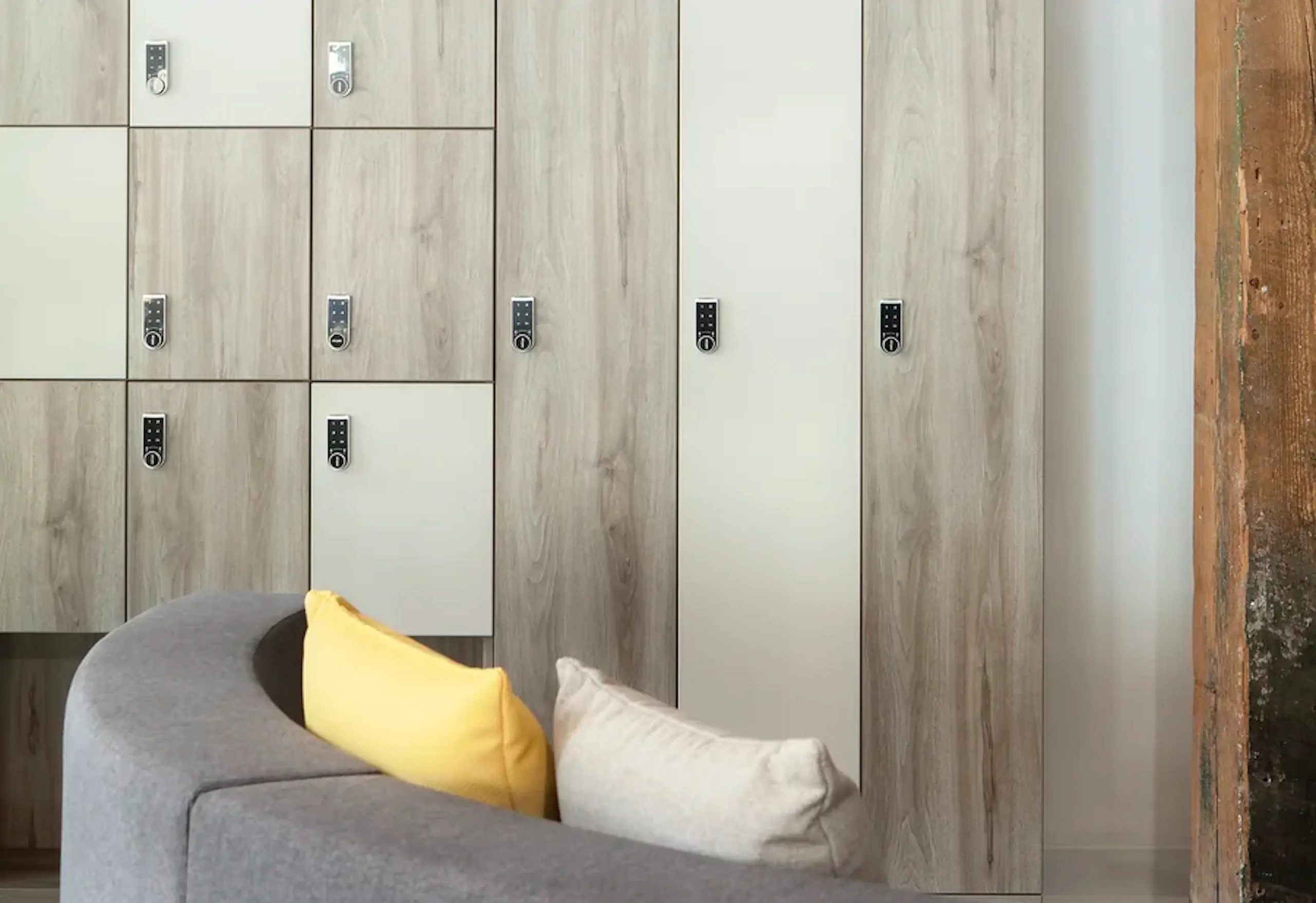 Storage and supply shelving in a commercial space