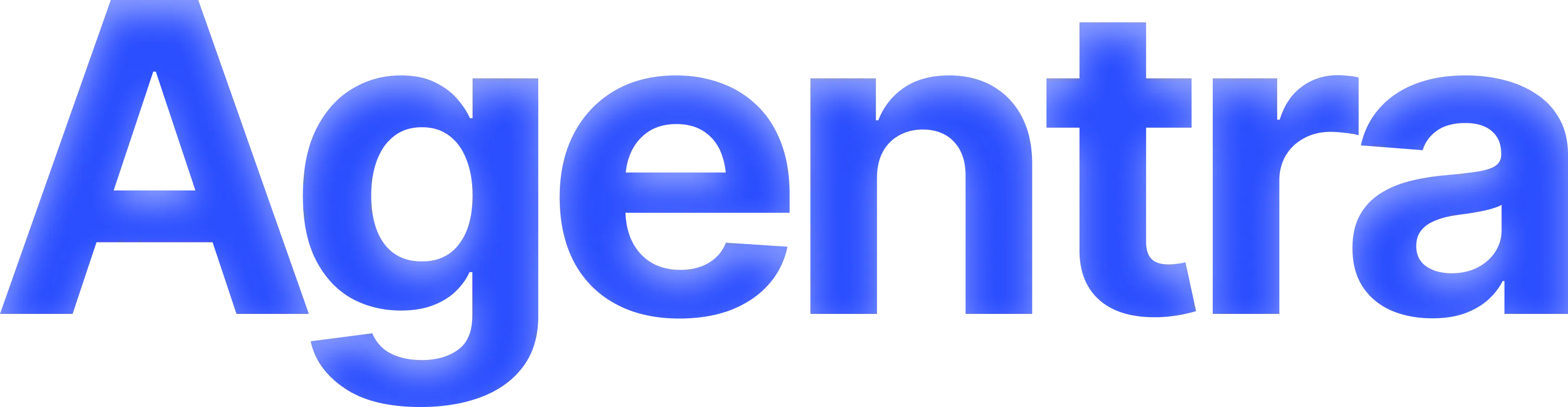 Agentra brand name in bold blue letters on a transparent background.