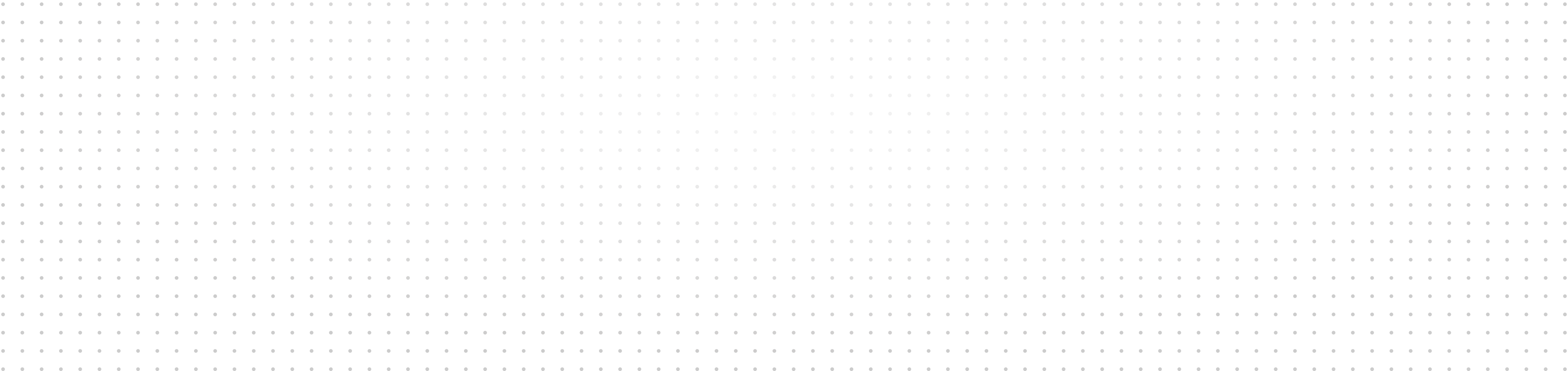 Black background with a gray halftone dot pattern fading downward.