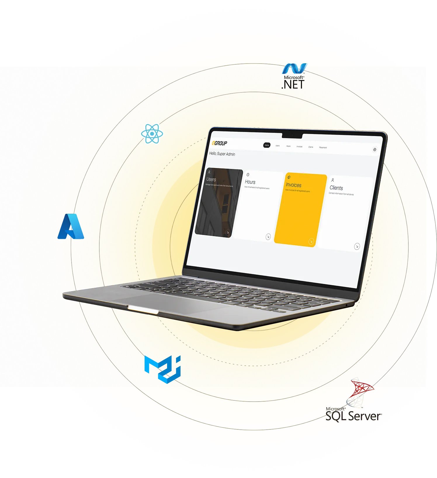 Qportal Technology Stack image