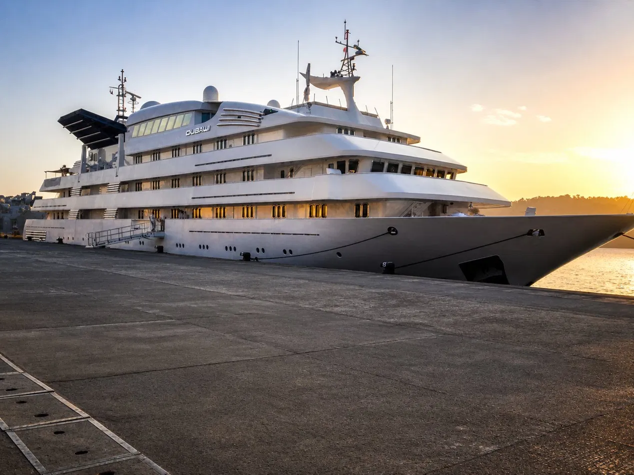 Cruise vessel docked at Andaman port