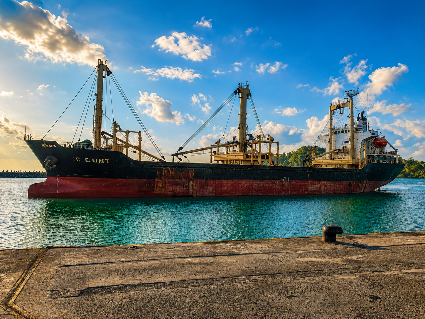 Cargo handling operations at Andaman port