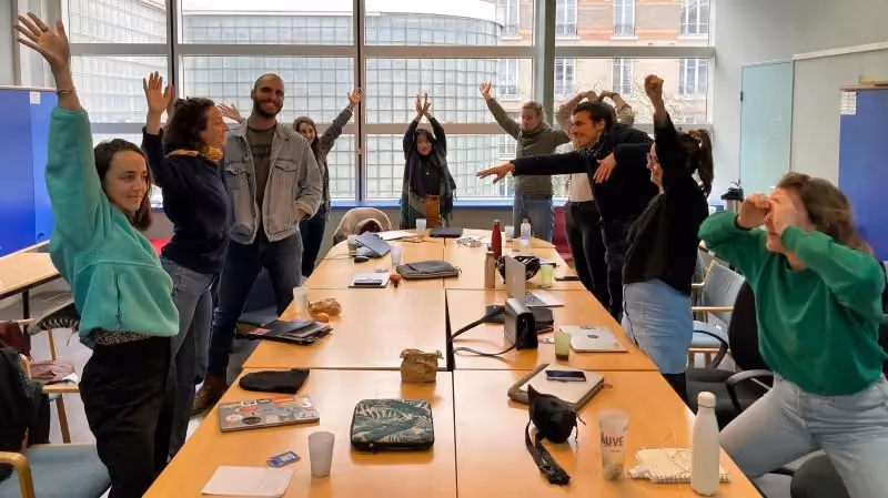 Photo prise lors d'un atelier avec Panache et Makesense 