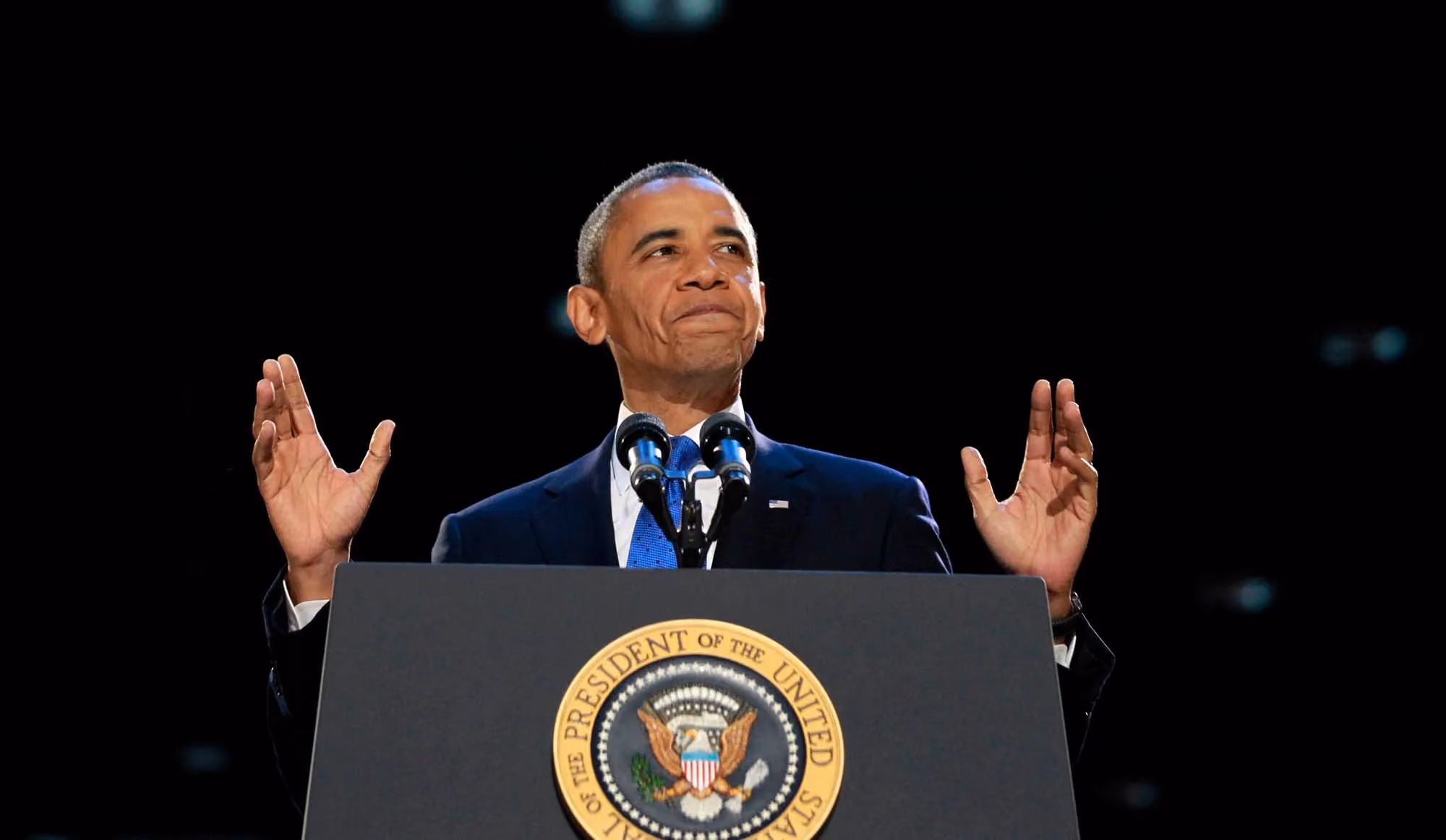 Image du discours de Barack Obama, montrant un charisme pour l'article sur l'éloquence et la rhétorique de Panache 