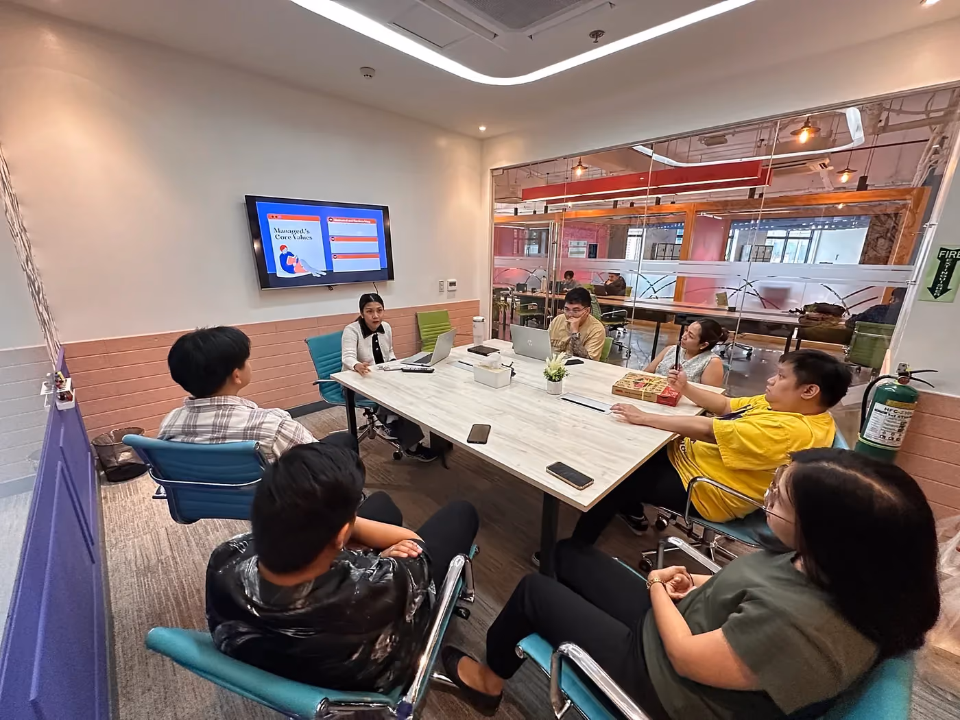 MGP team core-values session in the Manila office