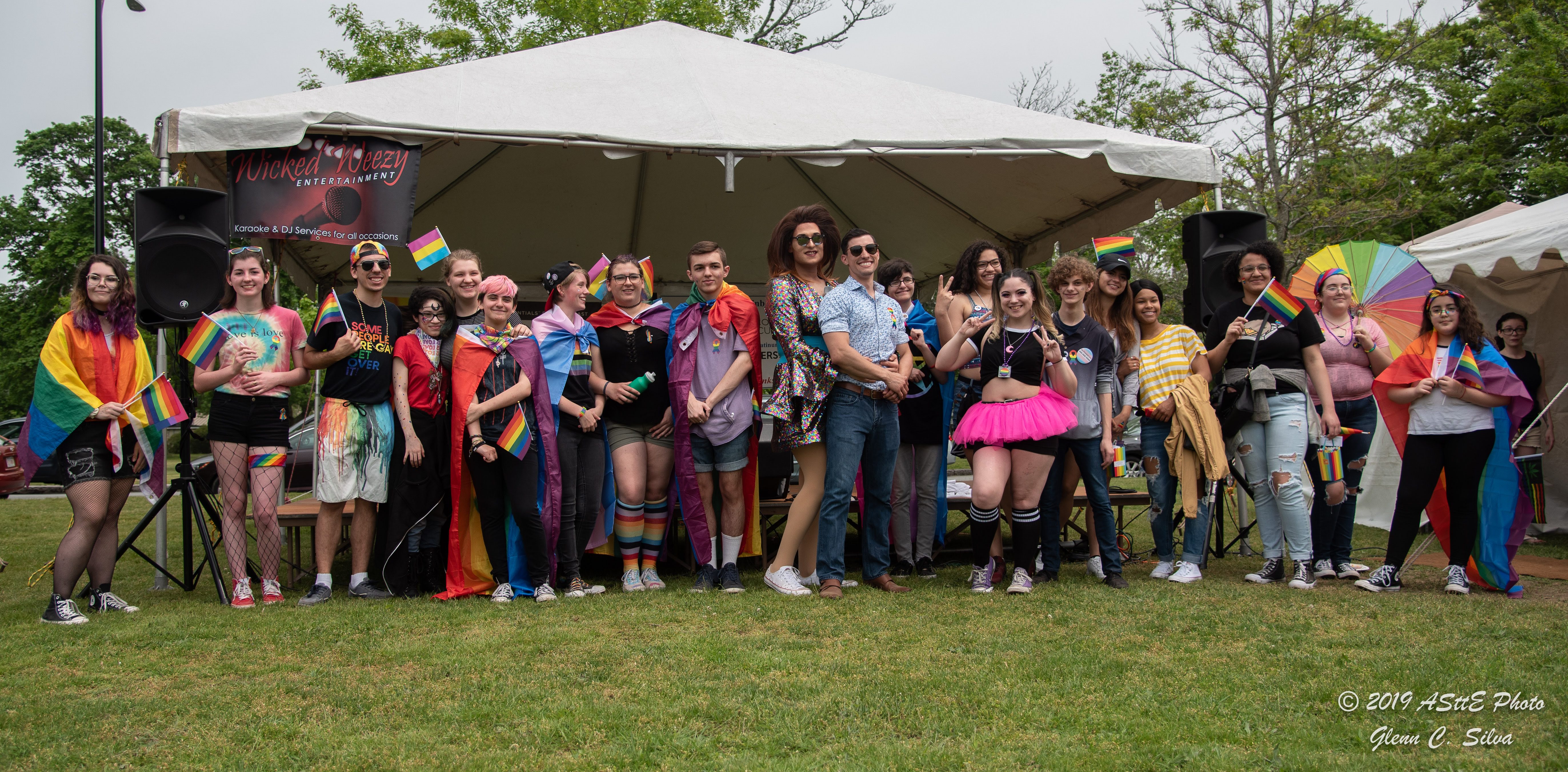Community gathered at Pride South Coast 2023 in Taunton