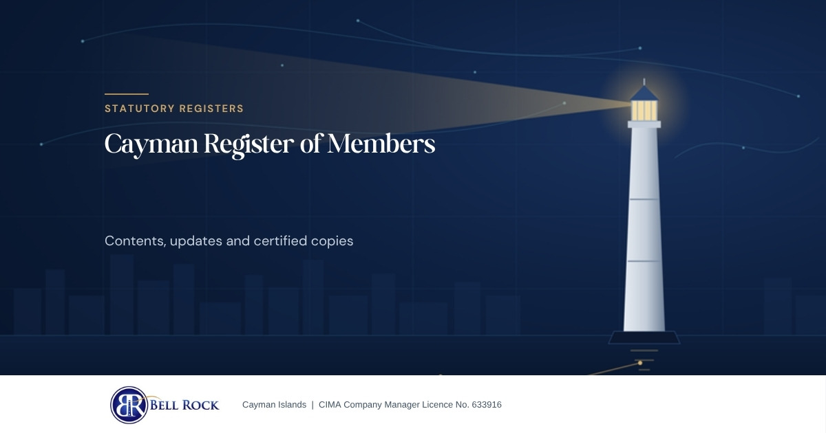 Bell Rock article image: Cayman Register of Members