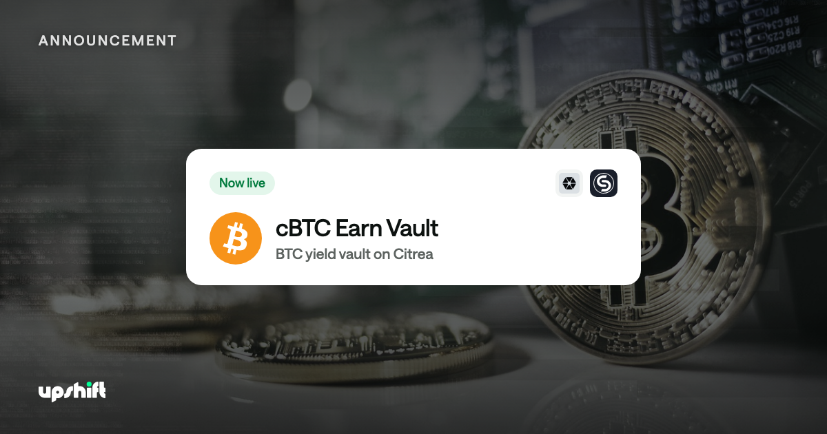 cBTC Earn Vault on Citrea: earn yield on your BTC