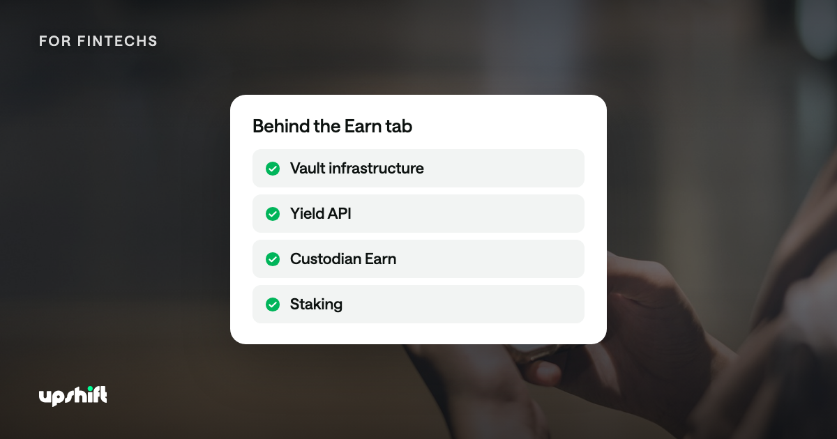 Earn providers for exchanges and wallets, compared