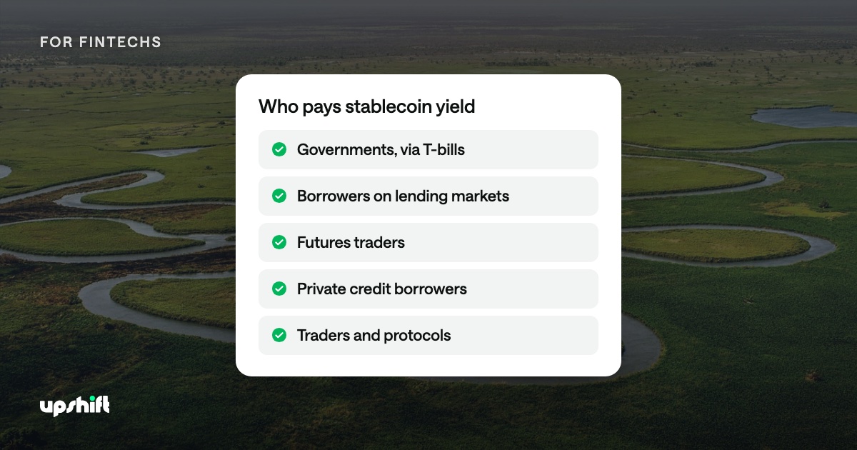 Where does stablecoin yield come from? Five sources