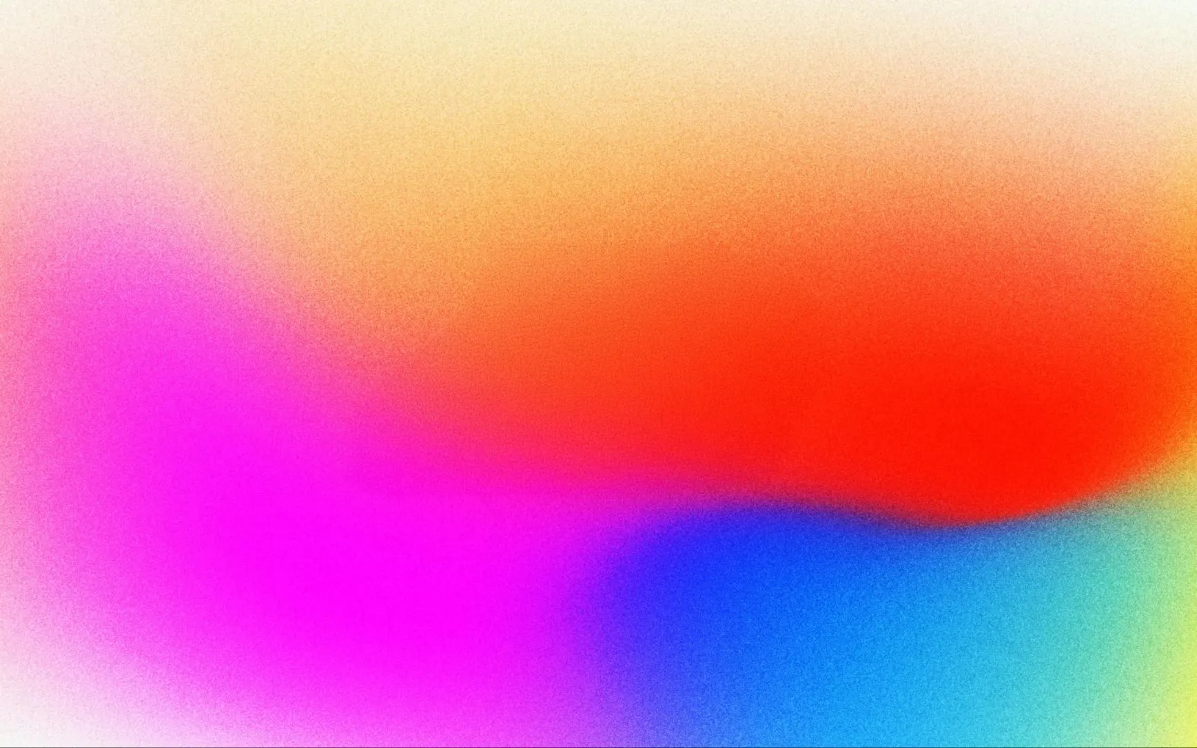 Abstract gradient background with blended colors including pink, red, blue, orange, and green.