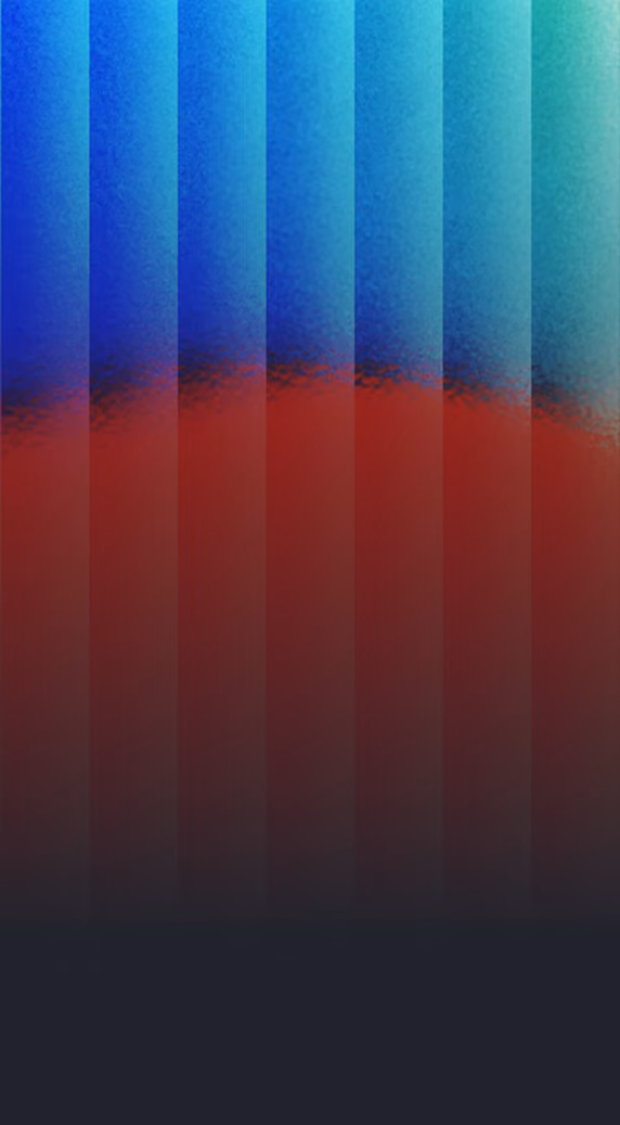 Vertical gradient stripes transitioning from blue at top to red in the middle and dark at the bottom.
