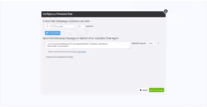 Screen showing configuration of proactive rule with condition on chat agent's availability and auto message.