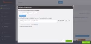 Chat interface showing editing a proactive rule with a message prompt and save button.