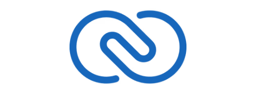 Blue interlocking chain links forming a continuous loop symbol.