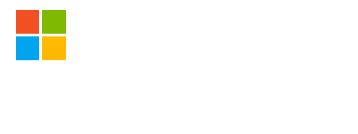 Microsoft Dynamics 365 logo with colored Microsoft window symbol and white text on dark background.