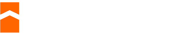 Homeflow company logo with orange house-like icon and white text on black background.