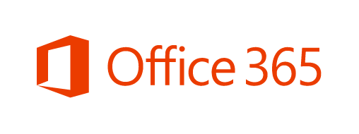 Office 365 logo in orange with icon and text.