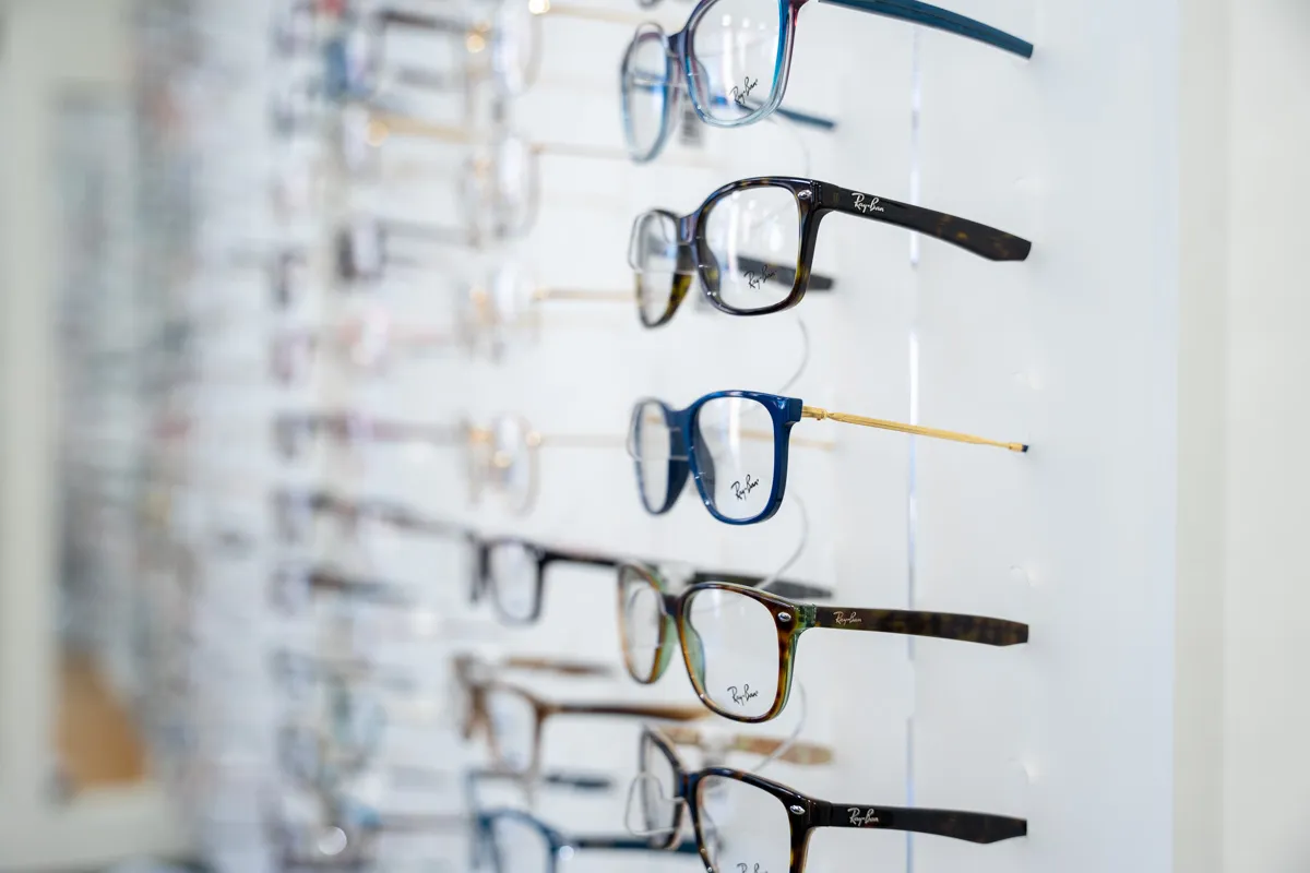 Frame fitting area at Aidan Walsh Opticians