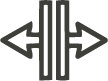 Icon of a vertical bar with arrows pointing left and right on either side.