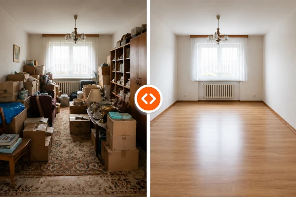 Zimmer beim Umzug – vorher und nachher