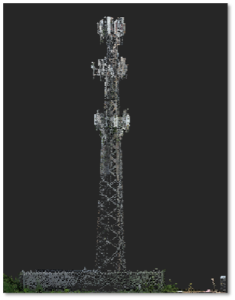 cell tower drone scan 3d model