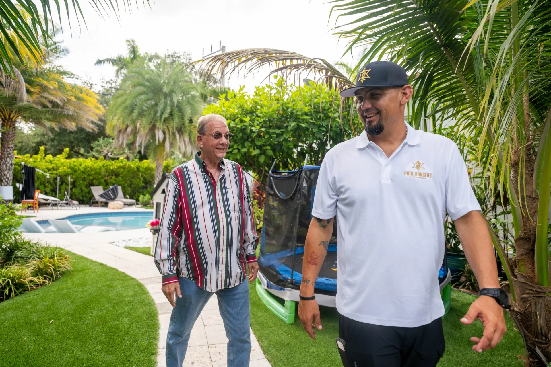 Pool Rangers technician servicing a Miami pool