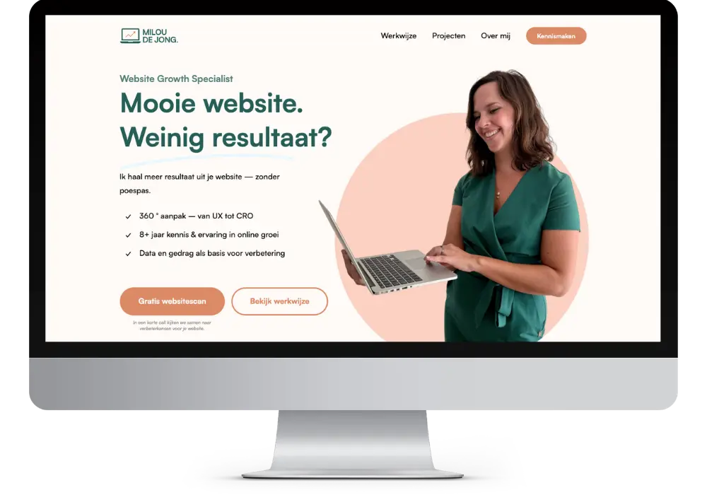 Webdesign en ontwikkeling van miloudejong.com