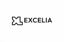 Logo Excelia in black text with a stylized XL symbol on white background.