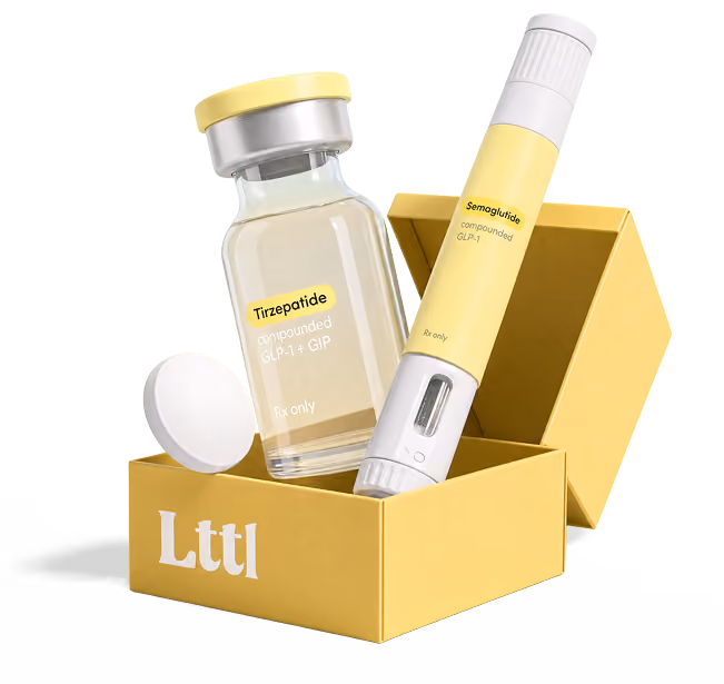 Lttl box with semaglutide and Tirzepatide and oral pill