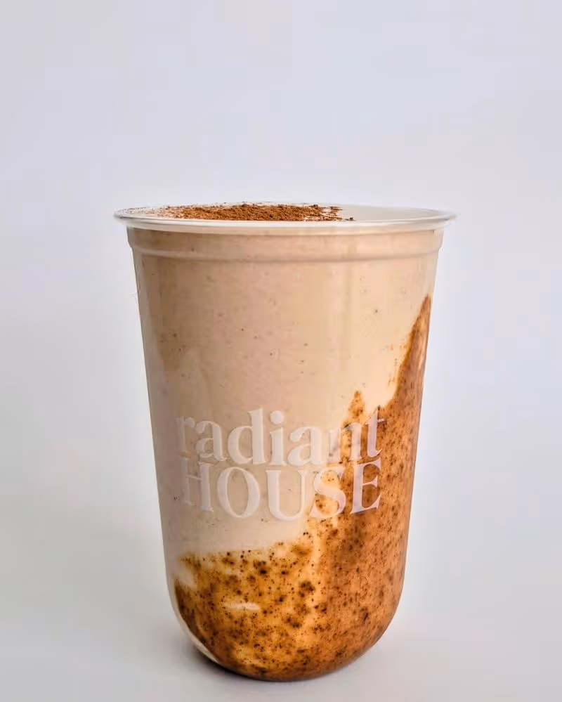 Brown swirled smoothie