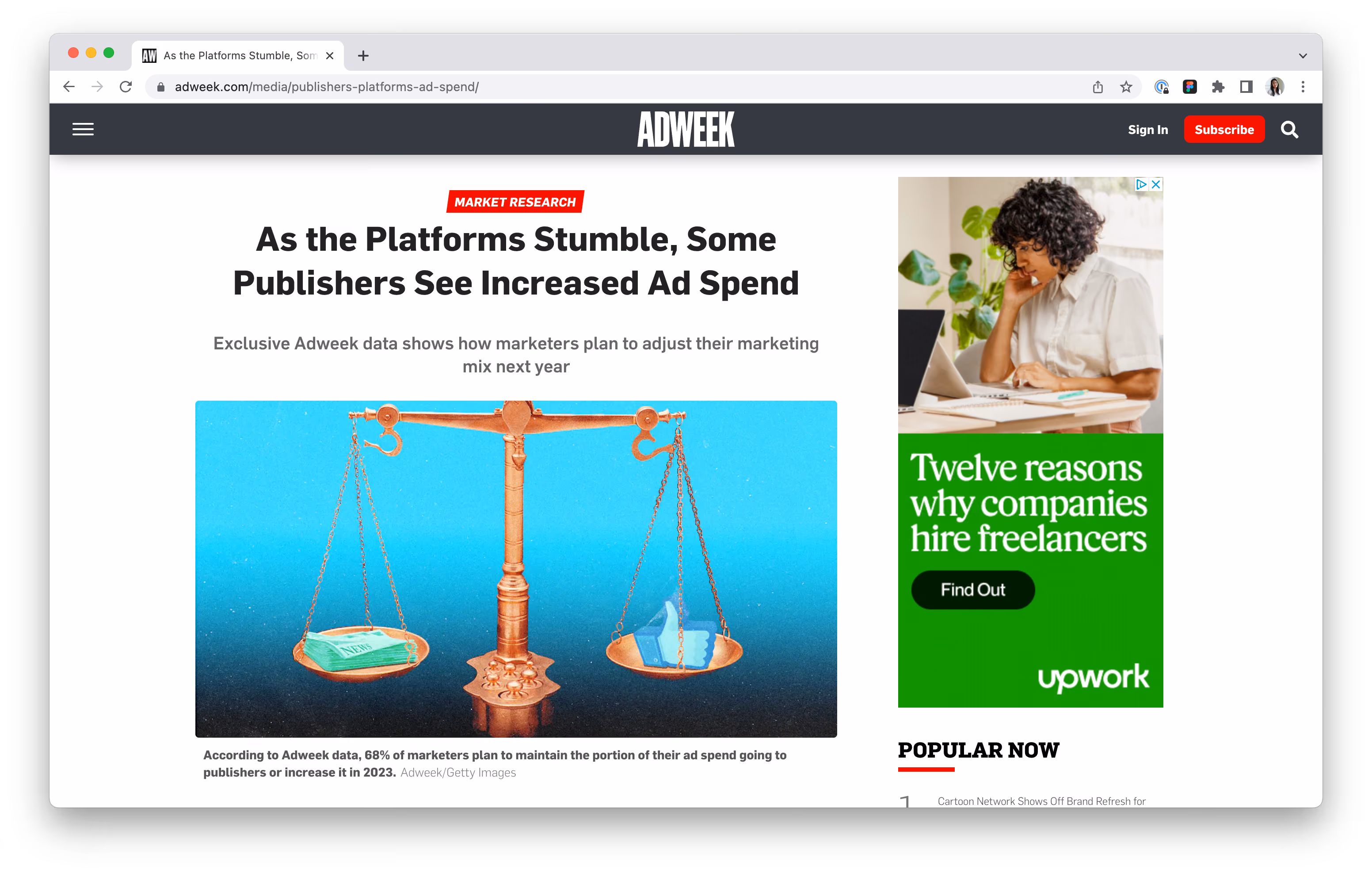 Adweek article featuring NewtonX research on advertising decision makers