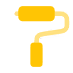 Yellow question mark with pixelated edges on a transparent background.