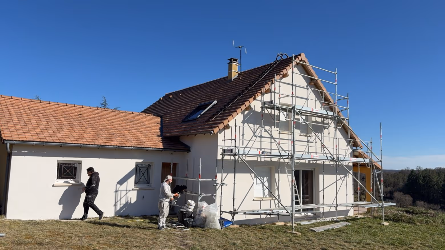 Peintre à Villefranche-de-Rouergue après - chantier facade / facadier