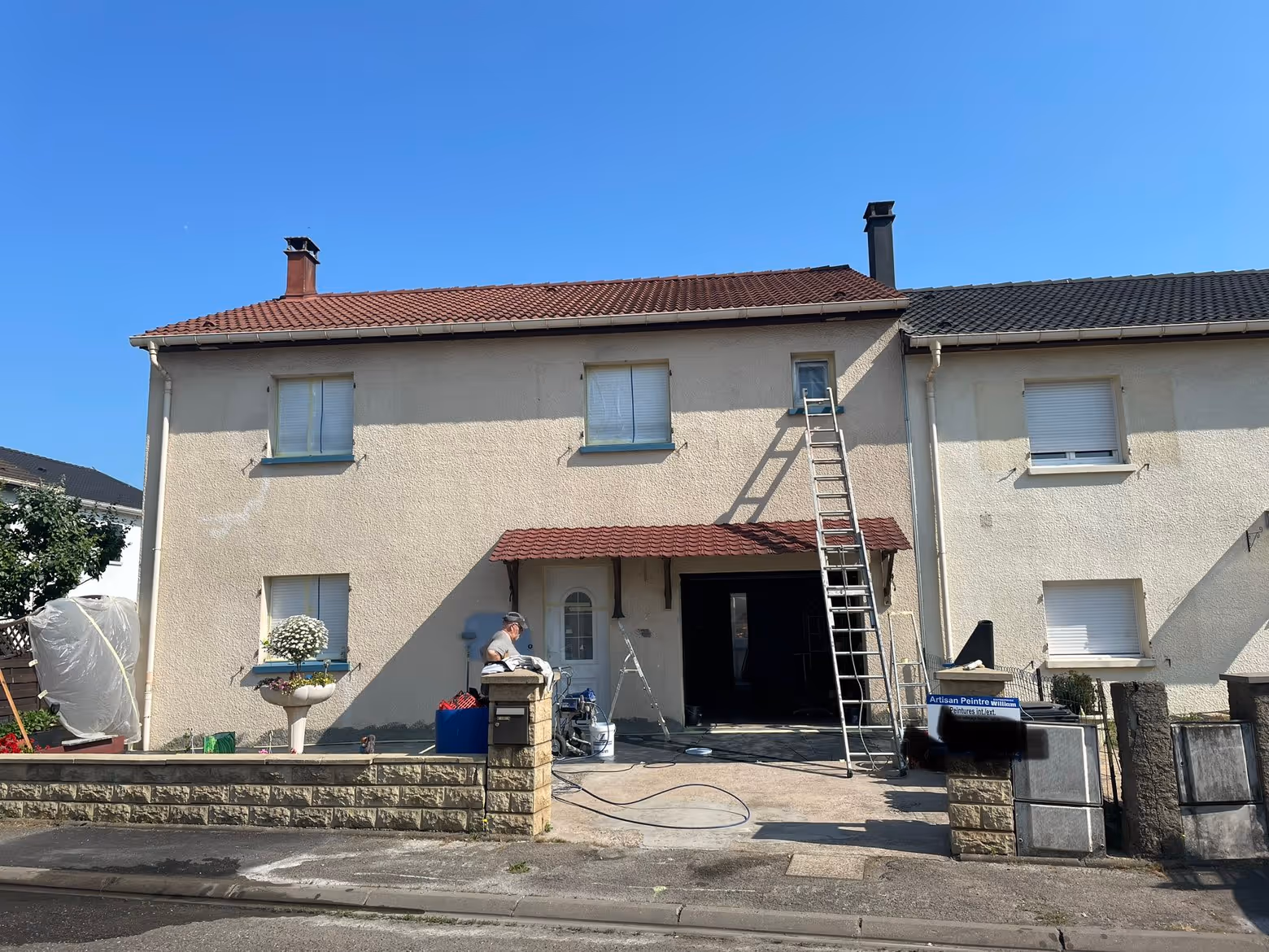Peintre à Rieupeuroux- chantier facade / facadier 3