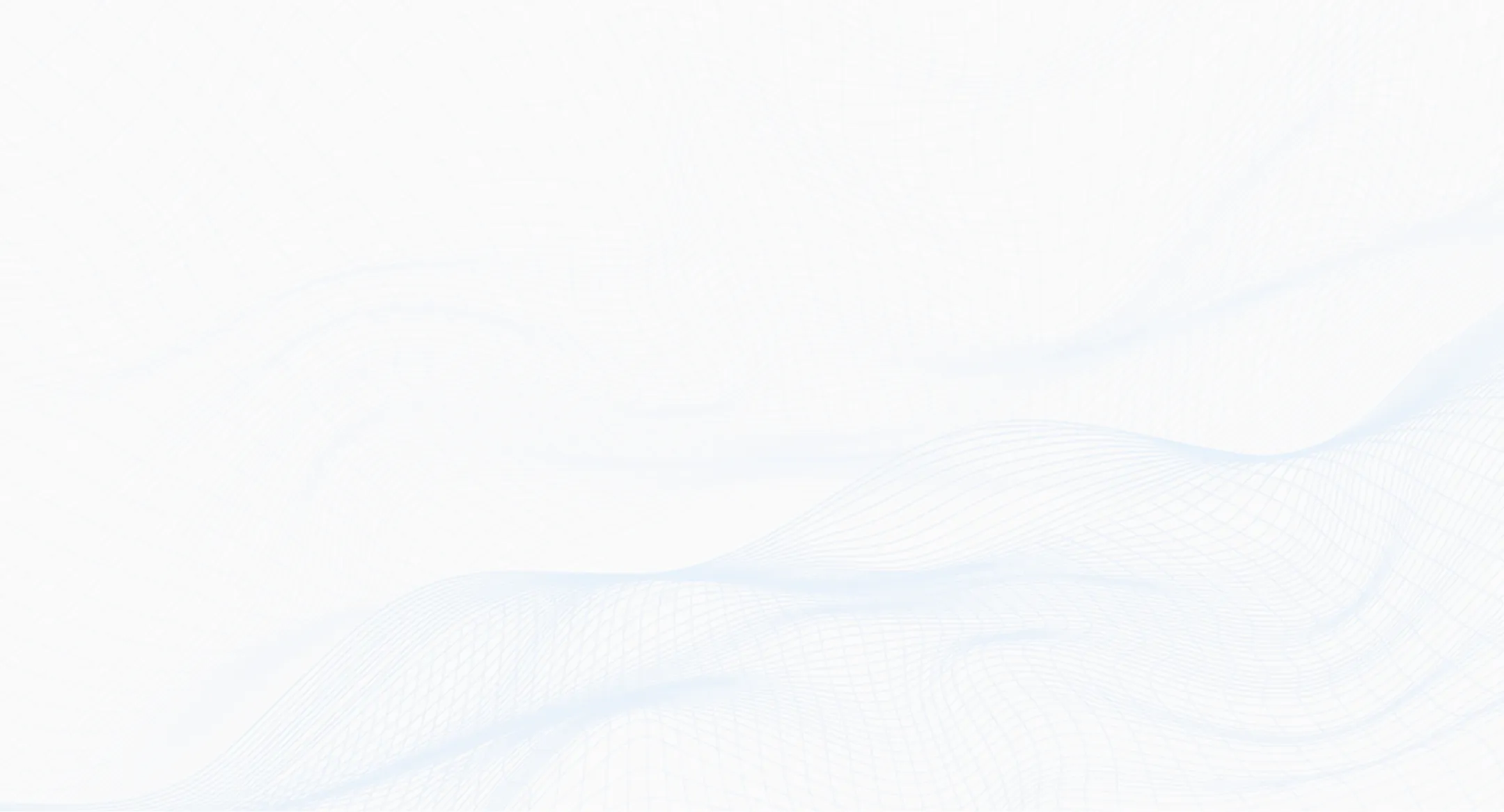 Abstract light blue and white wave pattern with mesh grid textures on a white background.