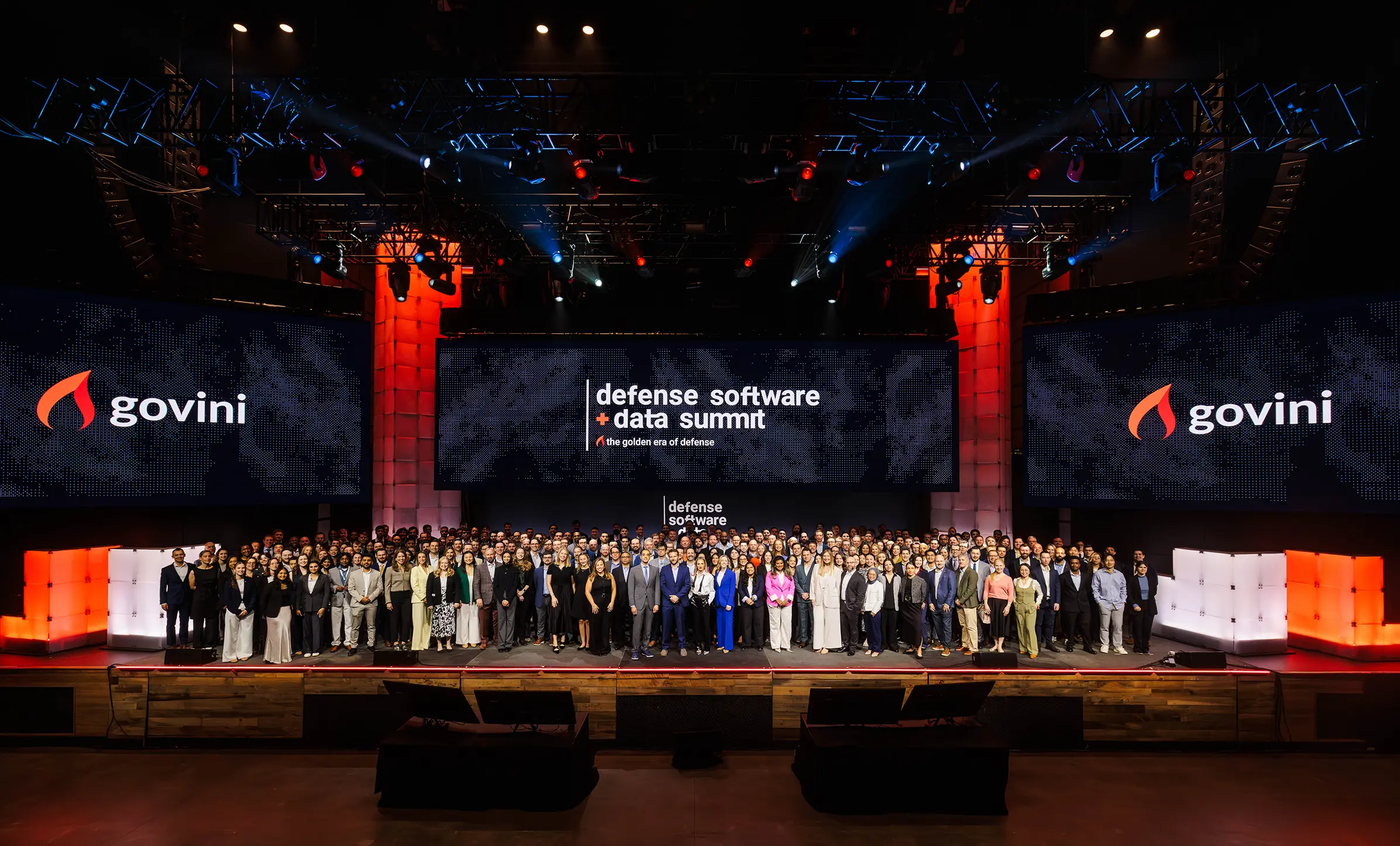 Air team posing on the stage at the 2026 Defense Software and Data Summit
