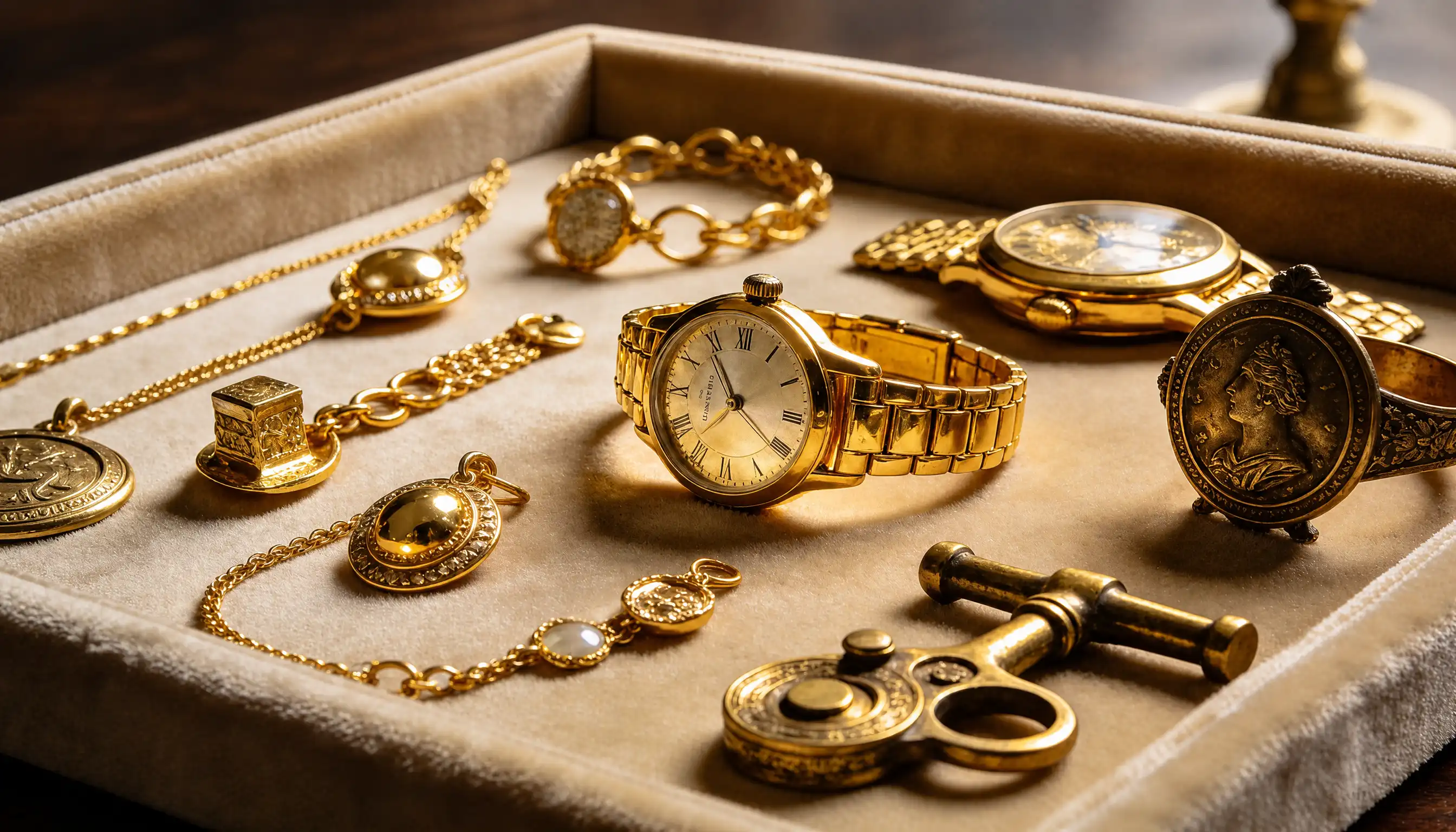 hero image of gold plating services in Farnham showcasing high-quality metal finishing and polished components in a professional workshop setting