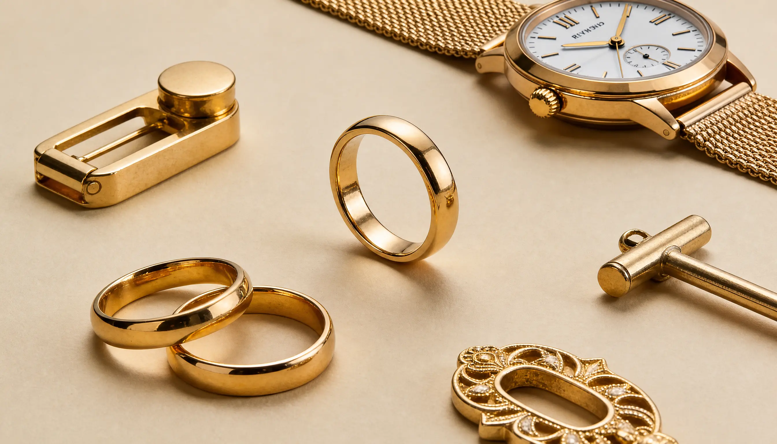 hero image of professional gold plating workshop in Wokingham featuring polished metal components and industrial finishing environment