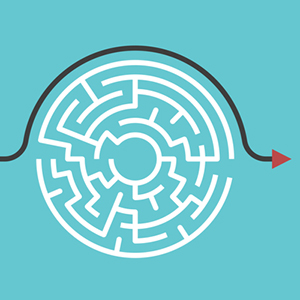 Arrow around maze